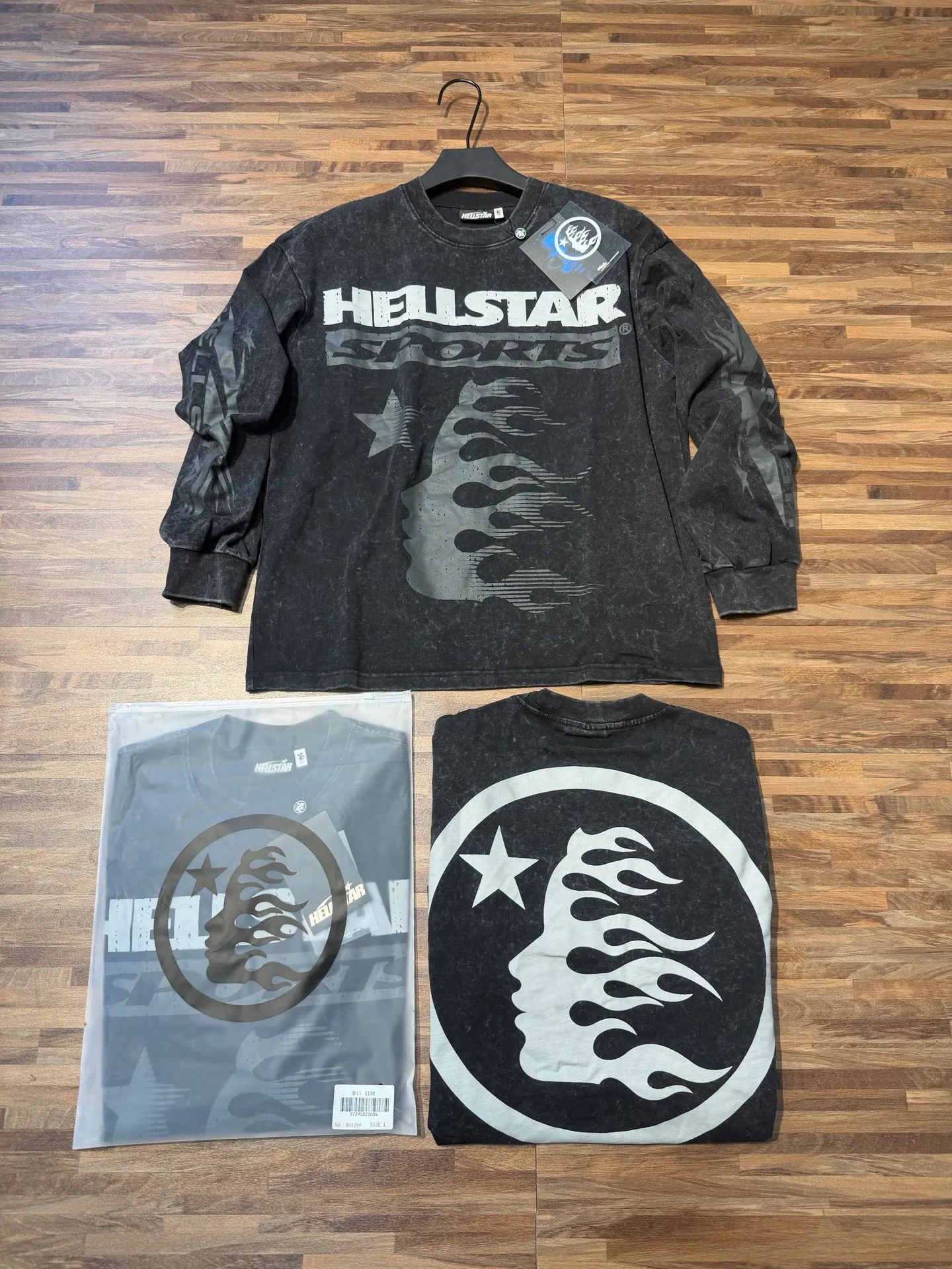 H 91119# Black I P85 In Stock Hellstar / T （fabric): 26 300 Sizes（size）：S-M- L- X L （colour）： Black